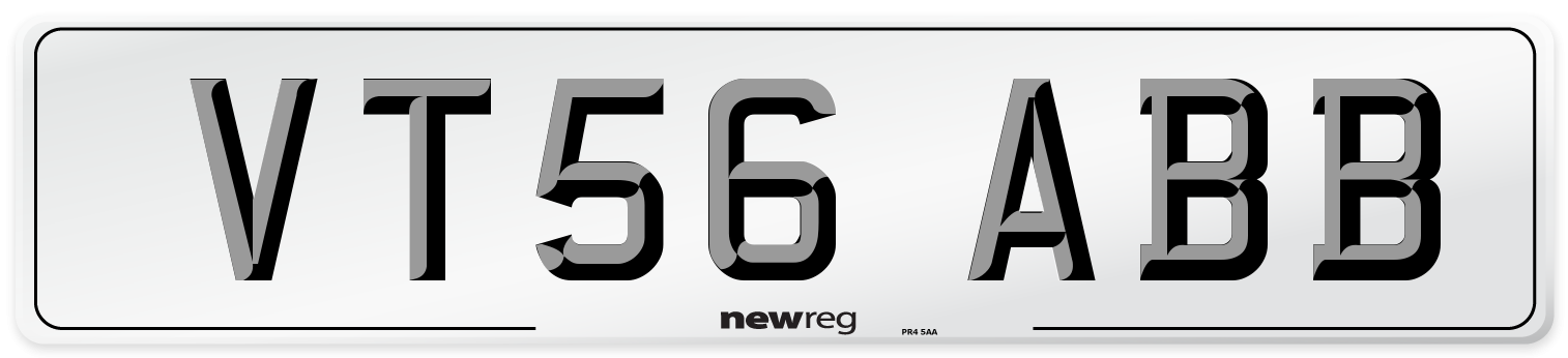 VT56 ABB Number Plate from New Reg